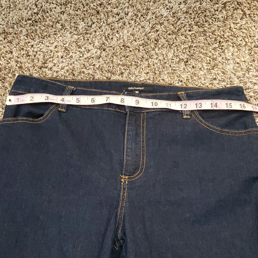 Daisy Fuentes Dark Blue Flare Jeans - Picture 5 of 10
